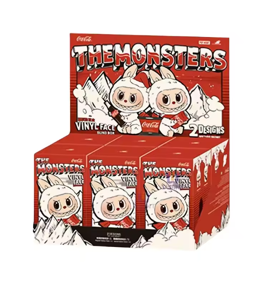 Véritable POPMART labubu les monstres Cola série vinyle boîte aveugle en peluche tissu (x6)