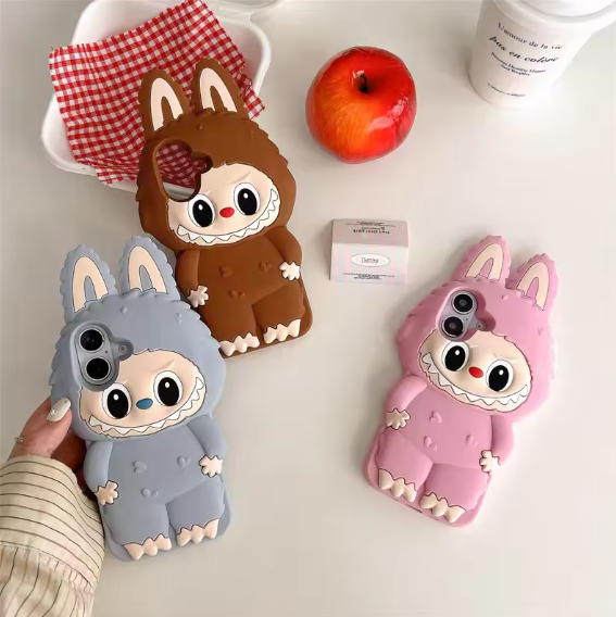 Labubu coque en Silicone souple, dessin animé 3D