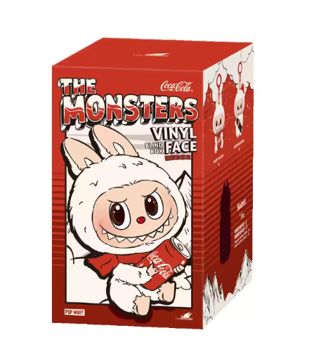 Véritable POPMART labubu les monstres Cola série vinyle boîte aveugle en peluche tissu