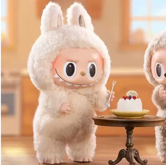Poupée POP MART Labubu originale, les monstres, Macarons savoureux, boîte aveugle, pendentif en peluche en vinyle aléatoire, jouet de collection mignon, cadeau
