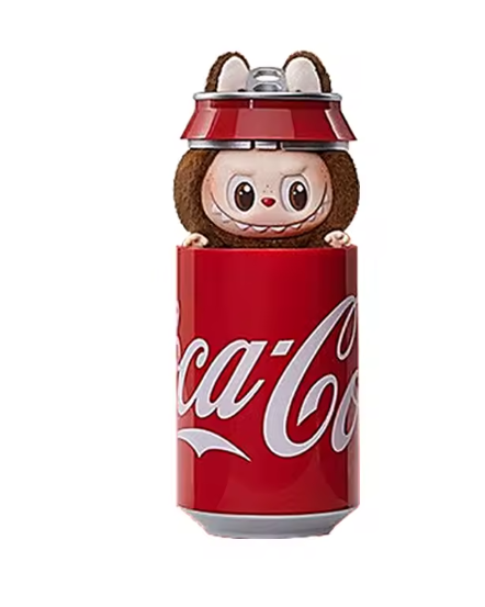 Véritable POPMART labubu les monstres Cola série vinyle boîte aveugle en peluche tissu